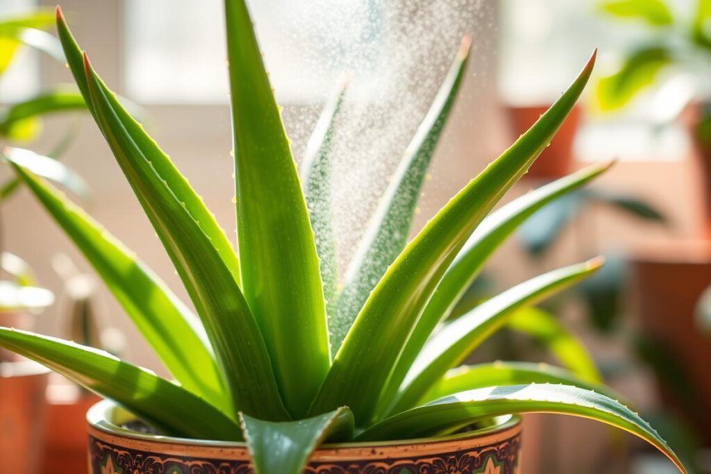 aloe plant misting