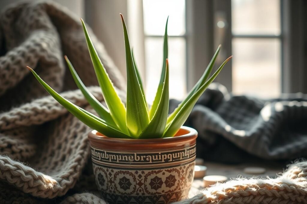 How often should I water my aloe vera plant in the winter months