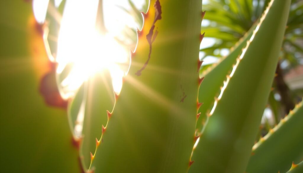 effects of too much sun on aloe vera