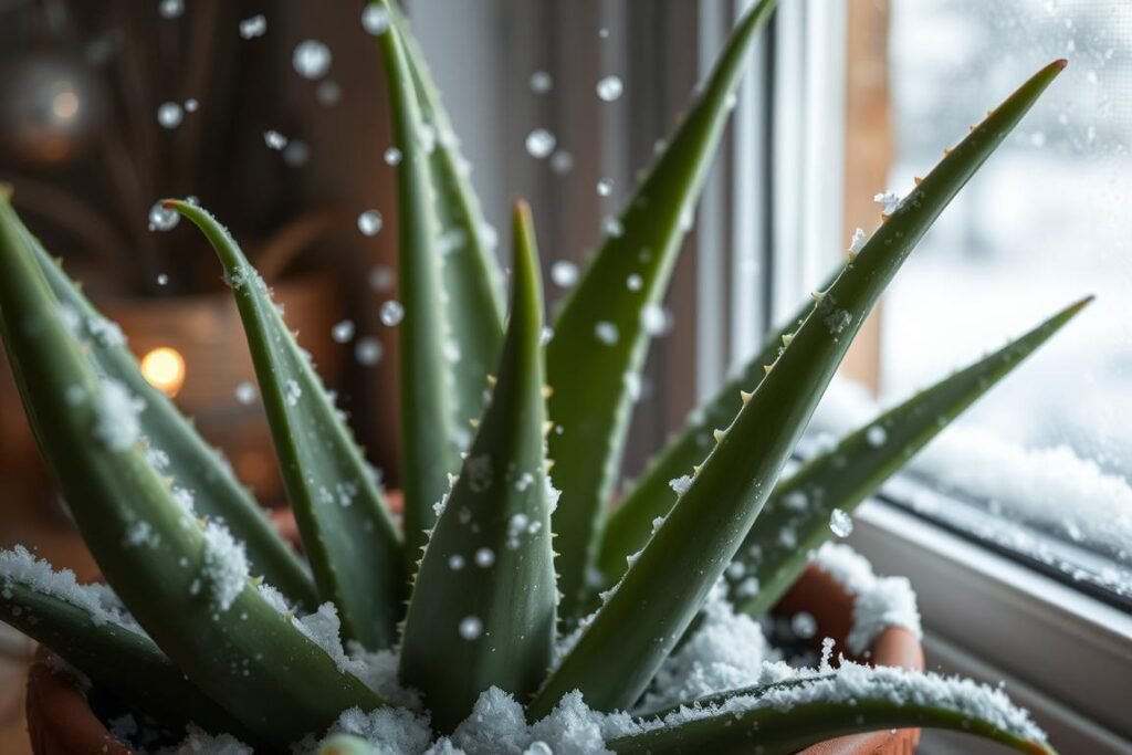 Aloe vera in winter