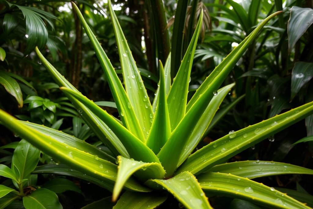 Aloe vera plant in high humidity