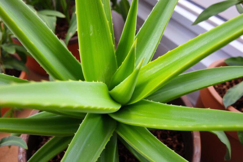 aloe vera leaf discoloration