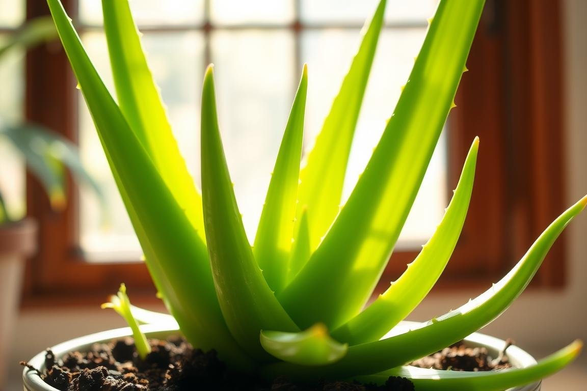 Why is my aloe vera plant not growing taller