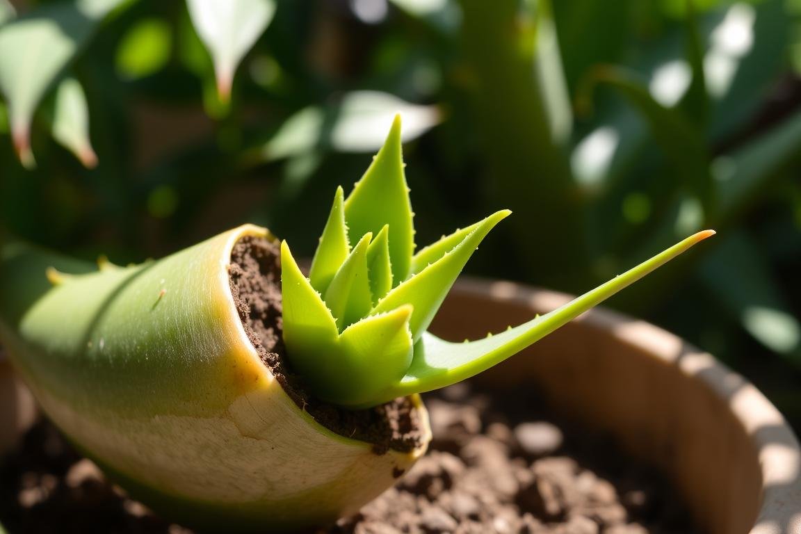 How do you separate aloe vera pups from the mother plant