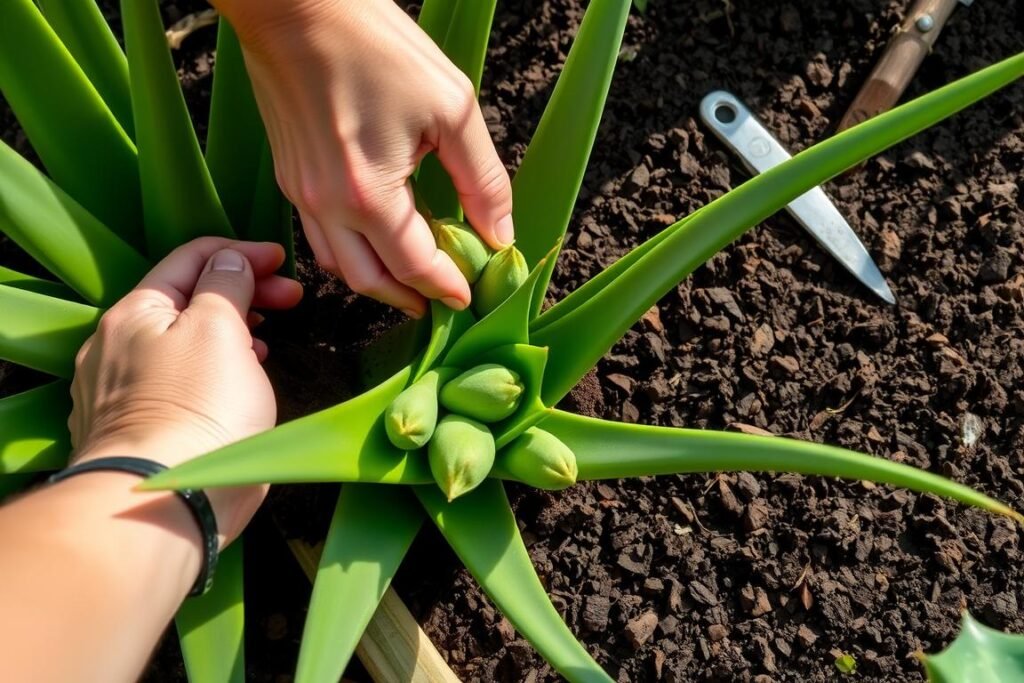 aloe vera pup removal