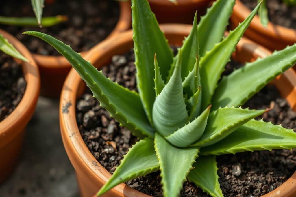 What size pot should I use to repot my aloe vera plant