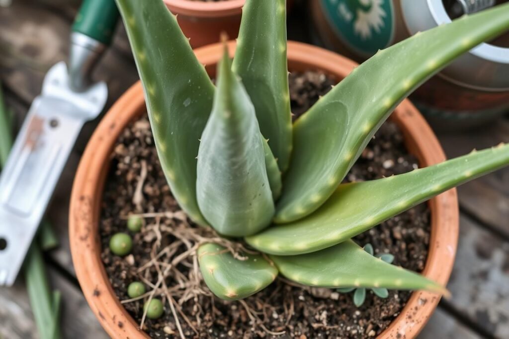 aloe vera repotting signs