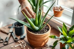 When is the best time of year to repot an aloe vera plant