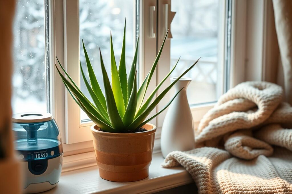 aloe vera indoor care during winter