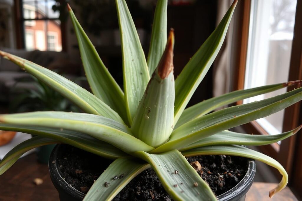 signs of aloe vera stress in winter