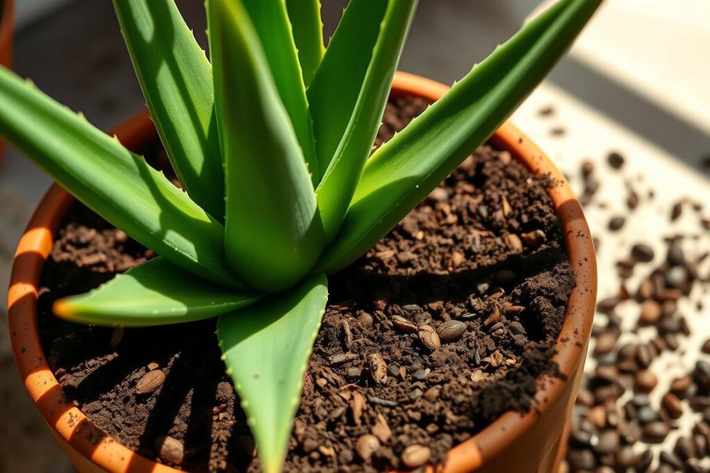 coffee grounds as fertilizer for aloe vera