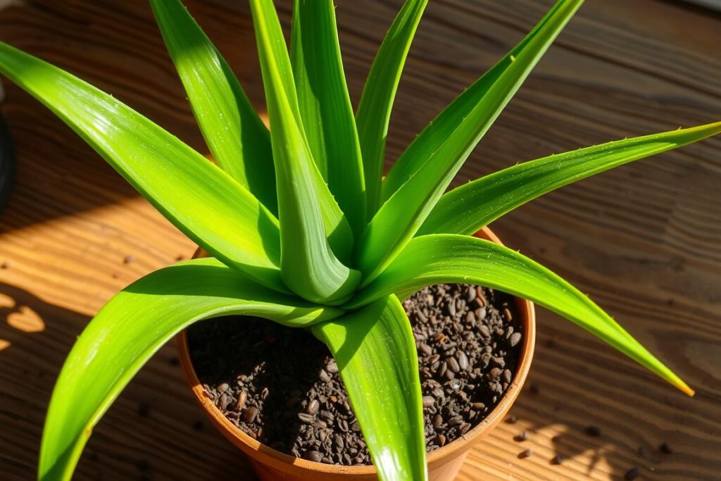 do aloe vera plants like coffee grounds​

