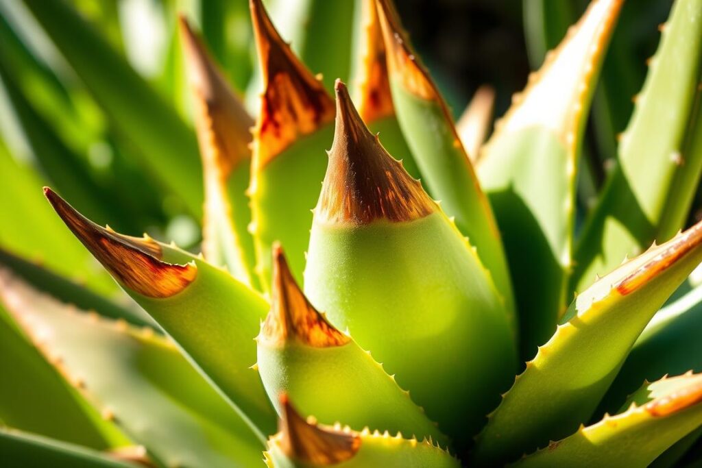 aloe plant sunburn